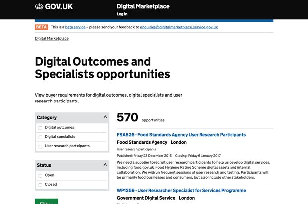 Digital Outcomes and Specialists opportunities